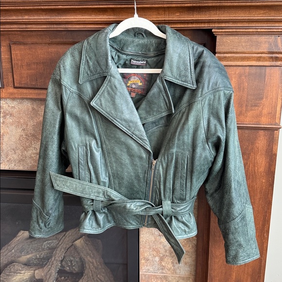 Dark green leather coat Adventure Bound by Wilson’s Thinsulate Medium - Picture 1 of 16